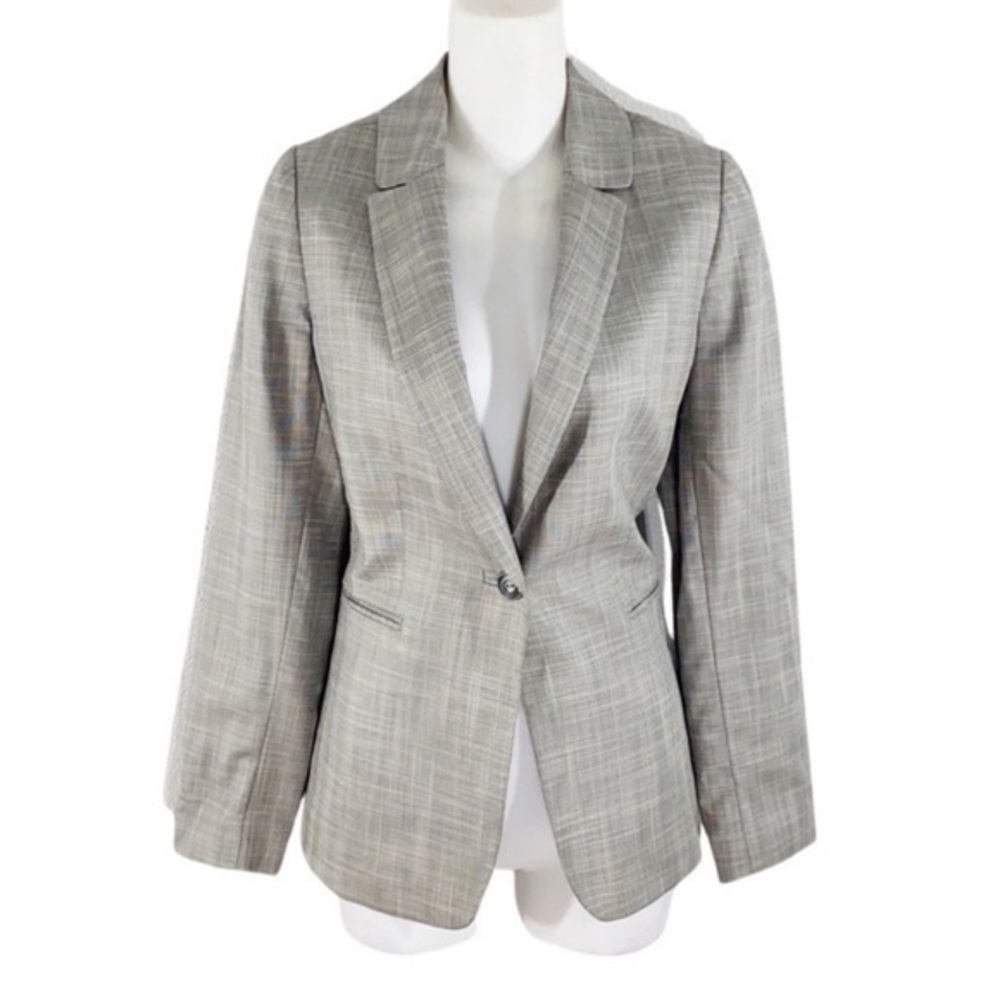 Antonio Melani gray cross hatching blazer